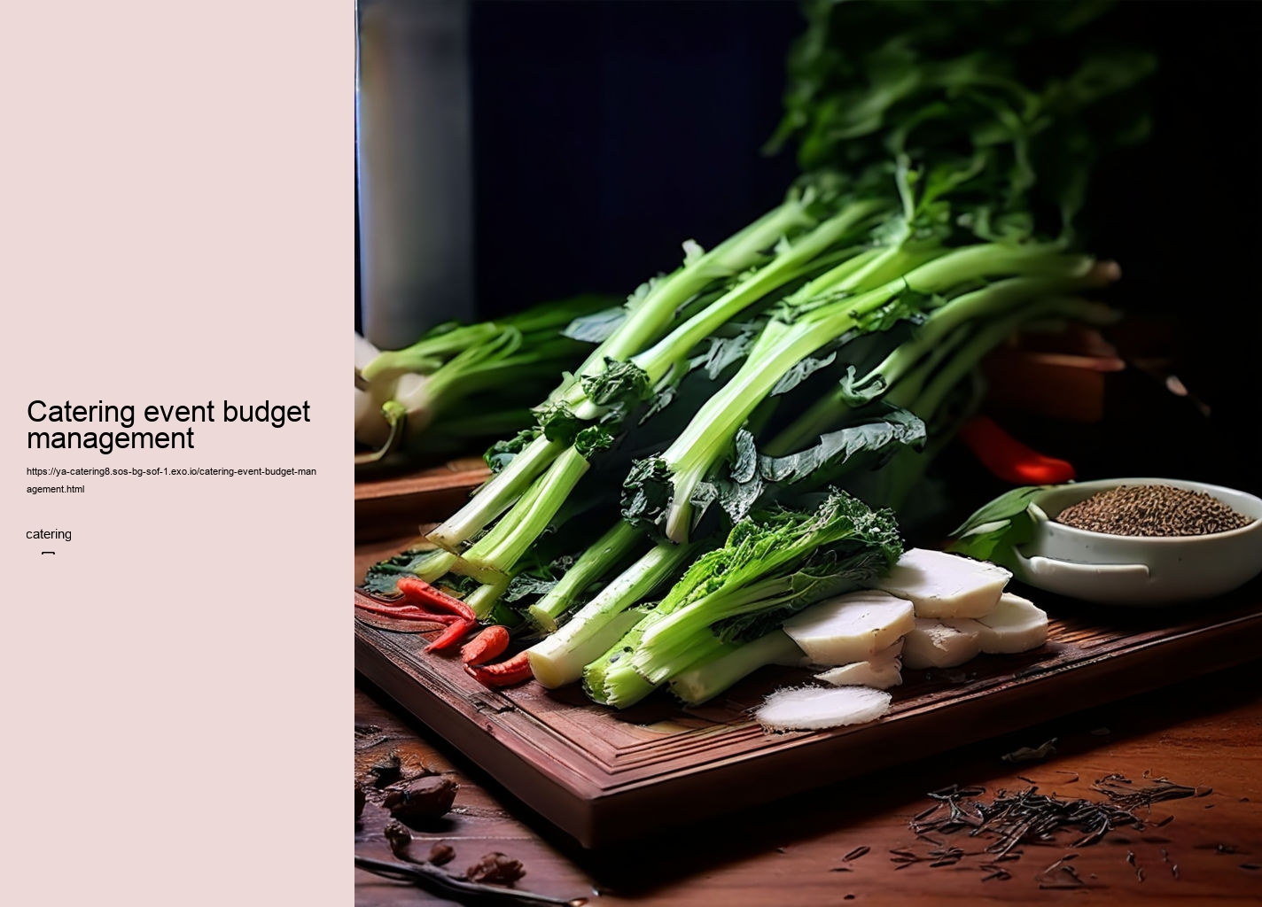 Catering event budget management